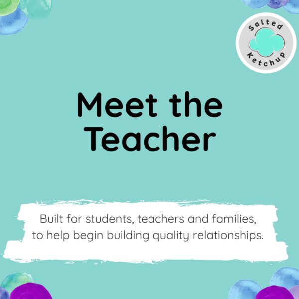 Back-to-school Meet the Teacher Activity Interaction SaltedKetchup www.saltedketchup.com