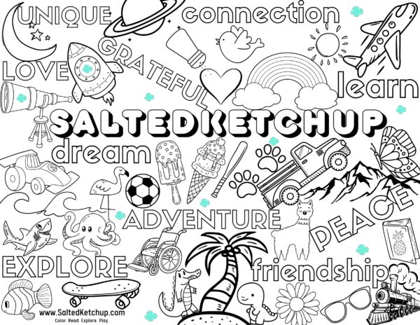 SaltedKetchup Coloring Page