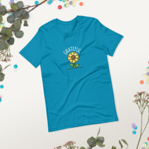 Grateful Sunflower Short-Sleeve T-Shirt